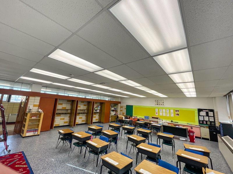 New Lighting in McKinley Elementary Classroom